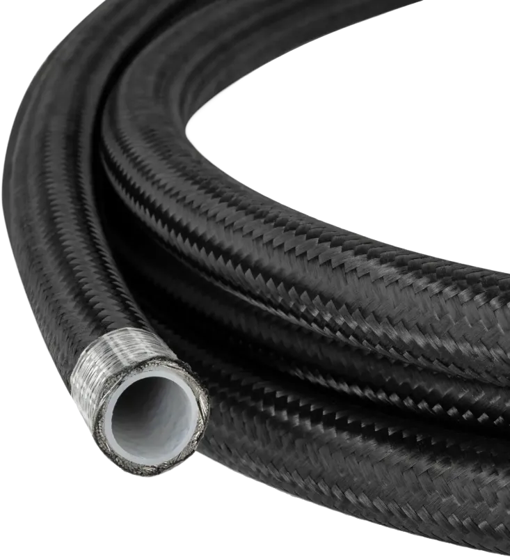 PTFE Stainless Steel Braided Hose Black Cotton