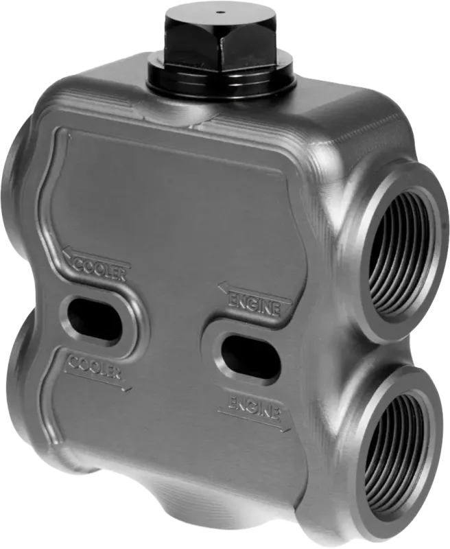 In-Line Oil Thermostat with 1/8" NPT Sensor Port - Picture 2 of 3