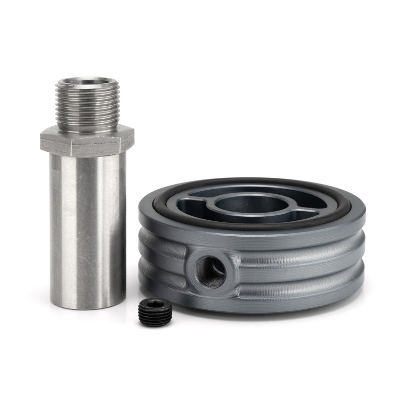 Oil Filter Sandwich Plate Spacer with Dual 1/8" NPT Sensor Ports - Picture 1 of 3