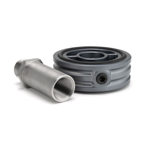 Oil Filter Sandwich Plate Spacer with Dual 1/8" NPT Sensor Ports - Picture 3 of 3