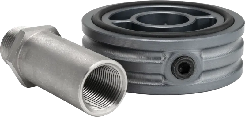 Oil Filter Sandwich Plate Spacer with Dual 1/8" NPT Sensor Ports - Picture 3 of 3