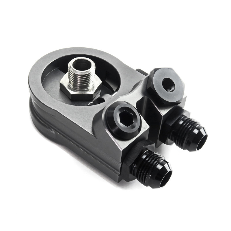 Oil Filter Sandwich Plate with Thermostat, Multi-Angle - Picture 1 of 4