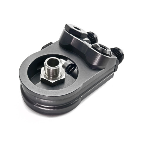 Oil Filter Sandwich Plate with Thermostat, Multi-Angle - Picture 3 of 4