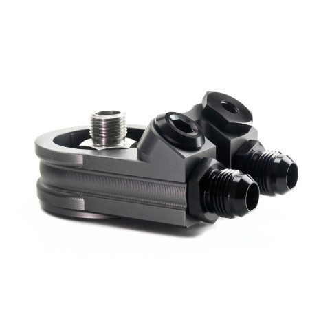 Oil Filter Sandwich Plate with Thermostat, Multi-Angle - Picture 2 of 4