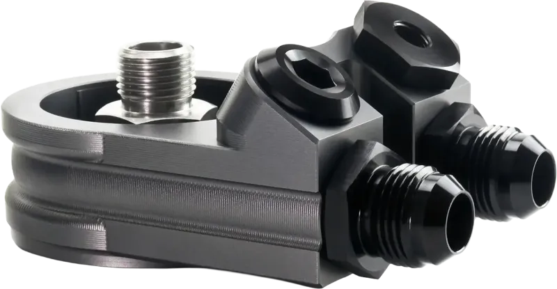 Oil Filter Sandwich Plate with Thermostat, Multi-Angle - Picture 4 of 4